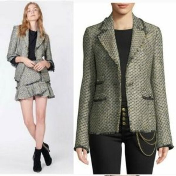 VERONICA BEARD Tweed Fabian Theron Blazer Lady Jacket. Size M. - Picture 6 of 10